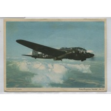 ALEMANIA 1943 TARJETA POSTAL CON VISTA DE AVION HIENKEL HE 111 CIRCULADA POR CORREO MILITAR